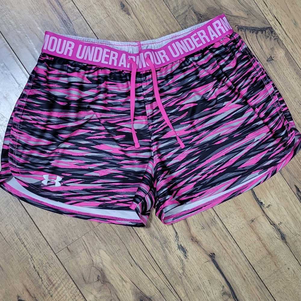 Under Armour Women's Athletic Shorts in Pink and Black